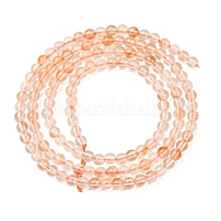 Stränge aus erhitzten natürlichen Citrinperlen&nbsp;G-H358-A14-3mm-01