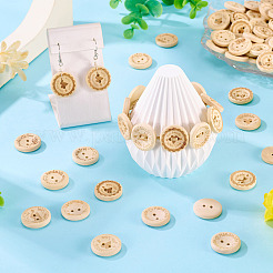 200 шт. деревянные пуговицы 8 стилей&nbsp;BUTT-TA0001-34