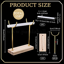 1 espositore in lega con supporto in legno per bacchetta di selenite&nbsp;ODIS-FG0002-32B