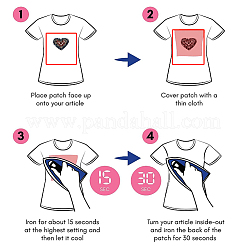 6 шт. 6 стиля пчелы цветок сердце ручная работа акриловые бусины аппликации&nbsp;PATC-GO0001-07