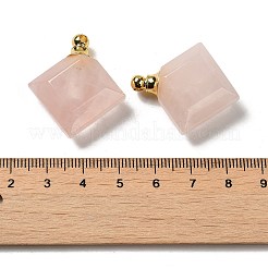 Pendenti per bottiglie di profumo di quarzo rosa naturale&nbsp;G-Z039-05G-04