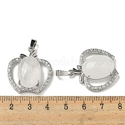 Натуральный кристалл кварца с подвесками из прозрачного кубического циркония&nbsp;G-G133-03P-20