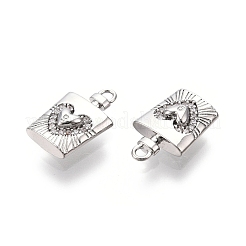 Латунные микропаве прозрачные подвески с фианитом&nbsp;KK-G436-26P