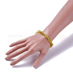 Cuentas de jade naturales brazalete tramo&nbsp;BJEW-JB04152-06