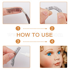 24 pz. 6 strisce di ciglia di peluche artigianali&nbsp;DIY-GF0006-53