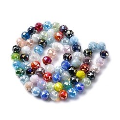 Гальванические непрозрачные стеклянные бусины&nbsp;GLAA-Q009-03A