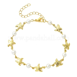 Tobilleras de cadena con eslabones de animales marinos de acero inoxidable 304 con diseño oceánico para mujer&nbsp;AJEW-AN00823-02