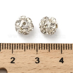 Perline di strass di cristallo in ottone da 7 mm&nbsp;KK-S519-01B-S