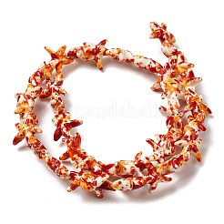 Нити из синтетических бирюзовых бусин&nbsp;X-G-P507-04C