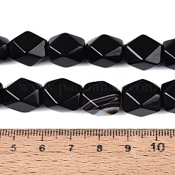 Chapelets de perles perles en agate noire naturelle&nbsp;GG-N361-06A-07