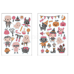 2 foglio di kit adesivi per pittura diamante fai da te per Halloween&nbsp;DIAM-PW0010-06A