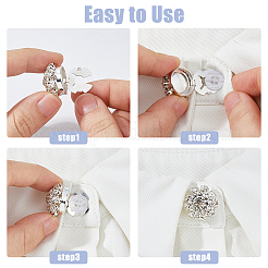 6 шт. запонки из латуни и акриловых страз&nbsp;BUTT-DC0001-17A