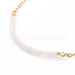 Braccialetti di perline di quarzo rosa naturale con pietra portafortuna di settembre&nbsp;BJEW-JB06092-09