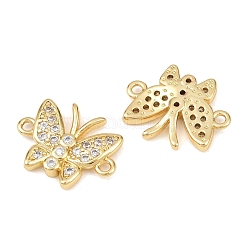 Шармы-соединители из латуни с паве из кубического циркония&nbsp;KK-L251-15G