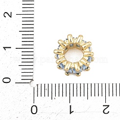 Messing Mikro ebnen Zirkonia European Beads&nbsp;KK-C170-34G-02