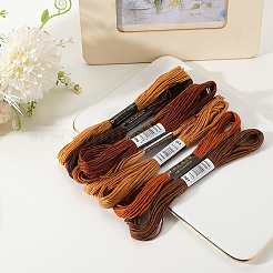 8 моток 8 цвета 6-слойная полиэфирная мулине для вышивания&nbsp;OCOR-CY0002-09A