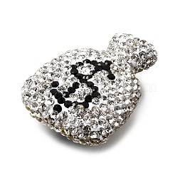 Handgemachte Fimo-Perlen Strass&nbsp;CLAY-Z006-04E