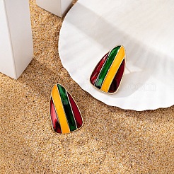 Треугольные серьги-гвоздики из сплава с эмалью&nbsp;FS-WG49E79-01