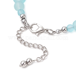 Браслеты из матового прозрачного стекла с бусинами для женщин&nbsp;BJEW-JB12136-02