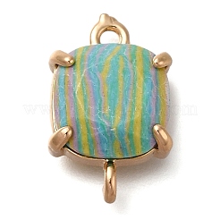 Подвески-коннекторы из латунного стекла с имитацией драгоценных камней&nbsp;KK-Z076-01G