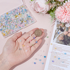 1000 шт. 10-х цветные матовые прозрачные акриловые бусины&nbsp;OACR-UN0001-18