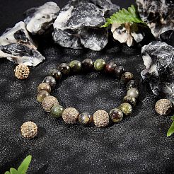 Cremagliera in ottone placcatura perline zirconi&nbsp;ZIRC-NB0001-01G