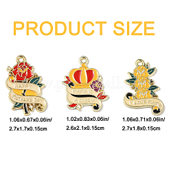 6 pendentif en alliage émaillé sur le thème de la fête des mères&nbsp;ENAM-FP0001-86