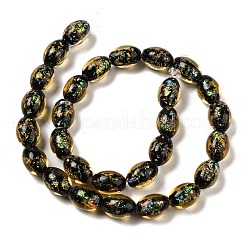 Нити стеклянных бусин из дихроичной фольги ручной работы&nbsp;DICH-U001-12C