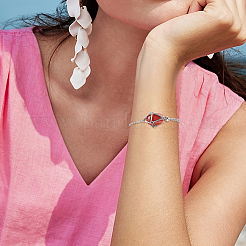 4 Stück 2 Stile 304 Edelstahl Makramee Beutel Armbandherstellung für Steinhalter&nbsp;BJEW-UN00015