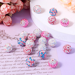 20шт 5 бусины со стразами из полимерной глины&nbsp;CLAY-TA0001-32