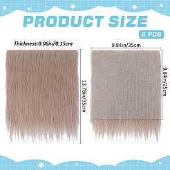 Ткань из квадратов из искусственного меха&nbsp;LS-BJEW-WH0515-11C