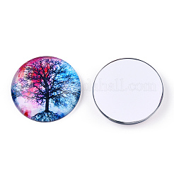 Halbrund / Dom Baummuster Glas flatback BlumeCabochons für DIY-Projekte&nbsp;LS-GGLA-Q037-25mm-M28-01