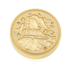 Testine per timbri in ottone con sigillo di cera della serie Halloween&nbsp;LS-AJEW-M039-01E