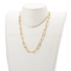 Collana e bracciale e cavigliera e orecchini pendenti con catena a graffetta in ottone&nbsp;SJEW-JS01184