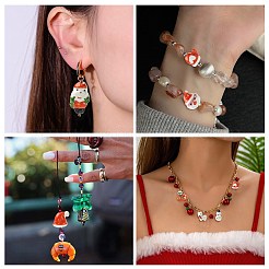 14 Stück 7 Stile Weihnachten handgefertigte Porzellanperlen&nbsp;PORC-CJ0001-36