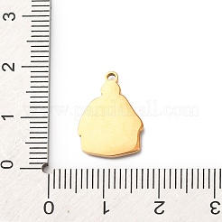 Рождественские эмалевые подвески из нержавеющей стали 304&nbsp;LS-STAS-B112-02G-06