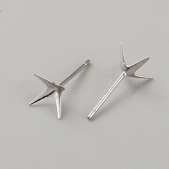 925 orecchini a bottone in argento sterling placcato in rodio&nbsp;STER-WH0009-15D-P