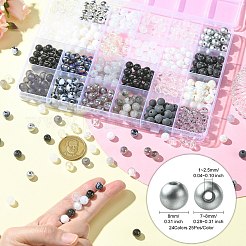 DIY наборы для изготовления ожерелий и браслетов черно-белой серии&nbsp;DIY-CJ0001-75