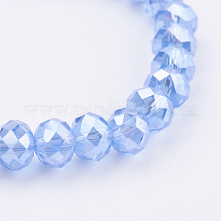 Стеклянные бусины растянуть браслеты&nbsp;GLAA-K018-01B