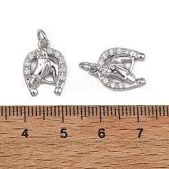 Shegrace Messing-Anhänger mit Mikropavé-Fassung aus klaren Zirkonia&nbsp;XGRQ4S186-748P