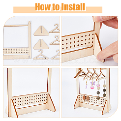 Деревянный дисплей серьги стенды&nbsp;EDIS-WH0035-03D