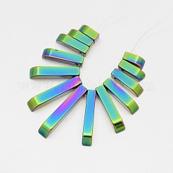 Rechteckige nichtmagnetische synthetische Hämatitperlenstränge&nbsp;G-D619-M