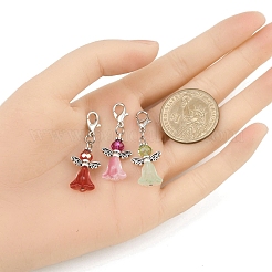 8 шт. подвесной ангел из сплава и стекла&nbsp;HJEW-JM04207-02