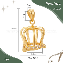1 pz. 925 pendenti in argento sterling con micro pavé di zirconi cubici&nbsp;STER-PH0001-24G