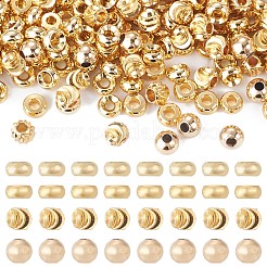 200 pièce de perles d'espacement en laiton de 4 styles&nbsp;KK-TA0009-05