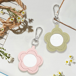 2 Stück 2 Farben PU-Leder-Anhänger-Dekorationen&nbsp;HJEW-CL0001-16B