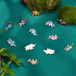 60 шт. 2-х стильные печатные литые соединительные звенья&nbsp;ENAM-CN0001-06