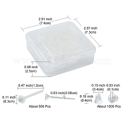 500шт пластиковые серьги-гвоздики со стразами&nbsp;KY-FS0001-06
