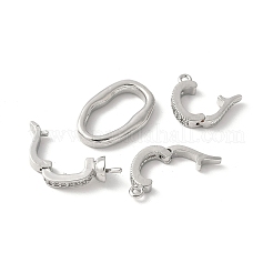 Проложить латунный прозрачный кубический цирконий над застежками&nbsp;KK-M320-07P