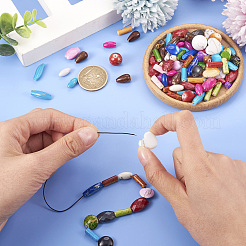 100 г непрозрачных акриловых бусин с имитацией драгоценного камня&nbsp;MACR-TA0001-53